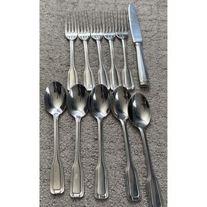 Retroneu TRIDENT‎ 18/10 Stainless Flatware FORKS SPOONS KNIFE Lot Of 11